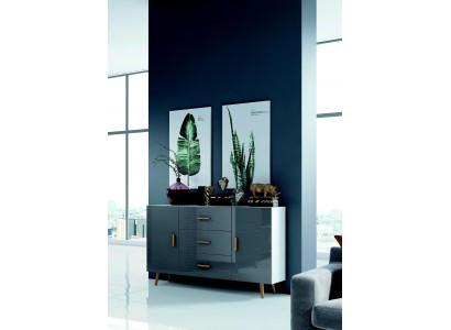 140 cm XL matala moderni puinen olohuoneen lipasto kommodi sideboard